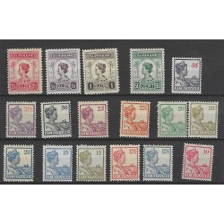 Suriname 87-103 Wilhelmina MH/unused  CV 147 €