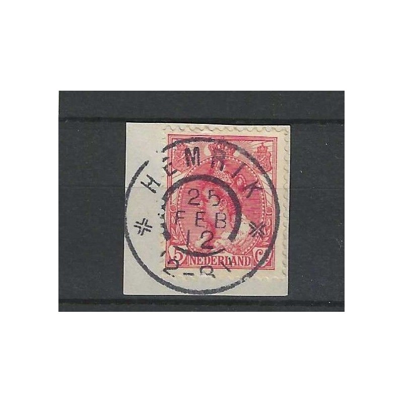 Netherlands 60  "HEMRIK 1912" large round cancel  VFU/used  CV 10 €