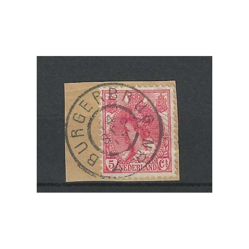 Netherlands 60  "BURGERBRUG 1917" large round cancel  VFU/used  CV 10 €