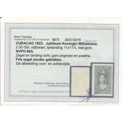 Curacao 80A  Jubileum 1923 MNH/postfris CV 250 € certificaat
